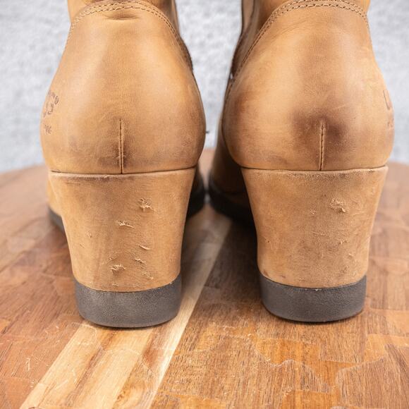 UGG Joely Chestnut Shearling Waterproof Wedge Boots Womens Size 9 - Picture 5 of 9